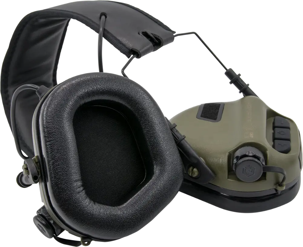 OPSMEN EARMOR M31 follaje verde electrónicos Protector auditivo de interior al aire libre caza tiro orejera con entrada AUX NRR22 de la policía