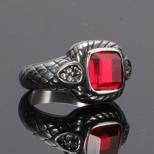 Anéis Masculinos de Aço Inoxidável Novos e da Moda, Anéis de Casamento com Ágata Vermelha para Homens, Joias Vintage de Rubi de Alta Qualidade, Anel Estiloso para Homens - Product Image 5