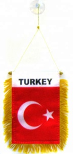 Bandiera nazionale della Turchia promozionale personalizzata con palo di plastica - Product Image 6