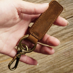 Phụ Nữ Đàn Ông Unisex Vintage <span class=keywords><strong>Leather</strong></span> Key Chủ Trường Hợp Keyring Cho Xe Hơi - Product Image 1