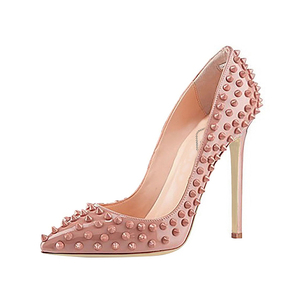 AL-1133 nouveauté Chic Rivet dames bureau Sexy fête porter 12cm chaussures à talons hauts femmes pompe <span class=keywords><strong>de</strong></span> mariage chaussures habillées - Product Image 1