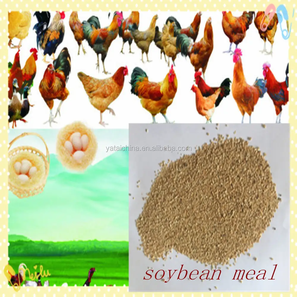 Commercio all'ingrosso della cina farina di soia in polvere per la maggior parte di mangime per polli