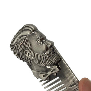 Hot Bán Thời Trang Mới Người Đàn Ông Của Chăm Sóc Râu Kim Loại Lược Định Hình Lược Nhựa Xử Lý Cho Salon Sử Dụng - Product Image 6