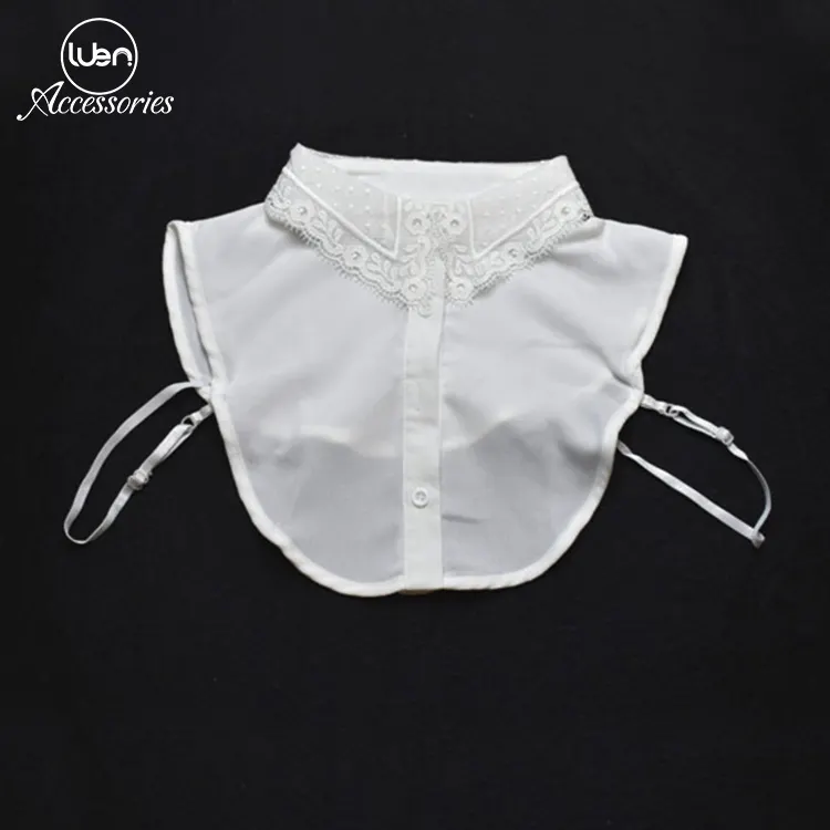 Detachable शर्ट के कॉलर सफेद सूती गर्दन सजावटी महिलाओं के परिधान नकली कॉलर