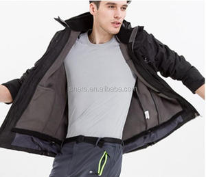 Traje <span class=keywords><strong>de</strong></span> esquí impermeable Shero tres en uno para hombre, chaqueta <span class=keywords><strong>de</strong></span> pesca y montañismo con cuello levantado para invierno - Product Image 5