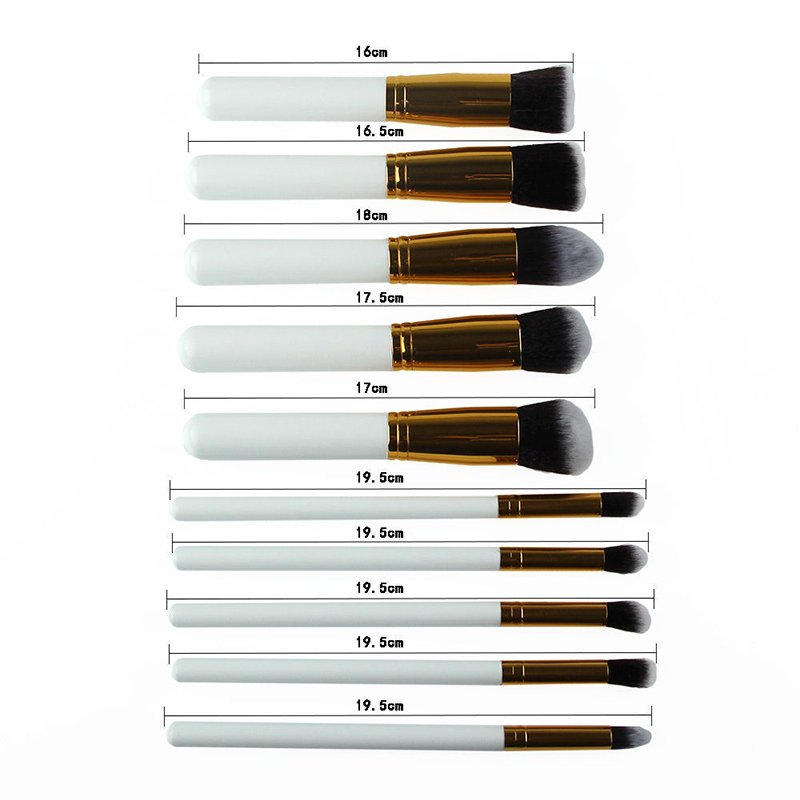 Лидер продаж, макияжные кисти для веганцев с низким минимальным заказом, набор профессиональных кистей для макияжа с конским ворсом и тенями для век