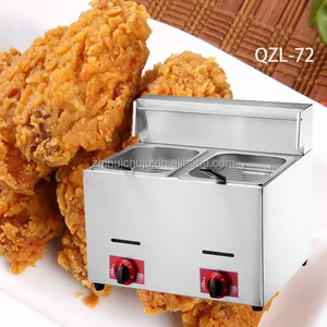 KFC pollo frito de gas freidora/comercial freidora