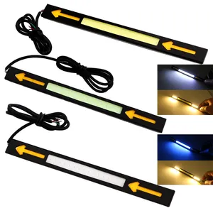 Led DRL 12V Dual Colors W/A B/A IB/A Auto Carro Luz Led Sinal de Seta COB 17cm Luz Diurna