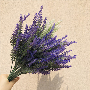 <span class=keywords><strong>Artificial</strong></span>花<span class=keywords><strong>Lavender</strong></span> Bouquet Real Touch Wedding Flower PlantsためParty Room Home Hotel Decoration - Product Image 2