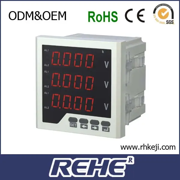 RH-3AV33 96*96mm LED 3 fazlı AC dijital voltaj tablo