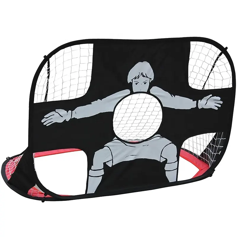 Pop Up Soccer Goals target Portable mini football goal 2-in-1 Pop Up Nets with target Carry Bag for kids training
