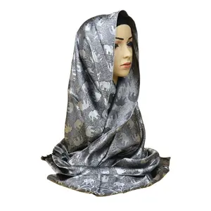 New design Thai silk woven jacquard head cover scarf