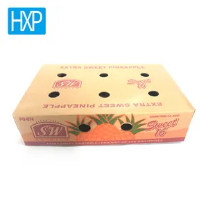 Karton box für ananas/verpackung karton für frische ananas/kraft papier box