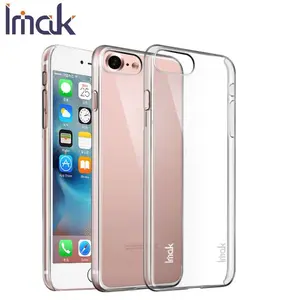IMak Slim Crystal Rõ Ràng Minh Bạch Cứng PC Nhà Ở Lại Covers trường hợp Đối Với iPhone 8 7 6 6 S 5 5 S SE cộng với