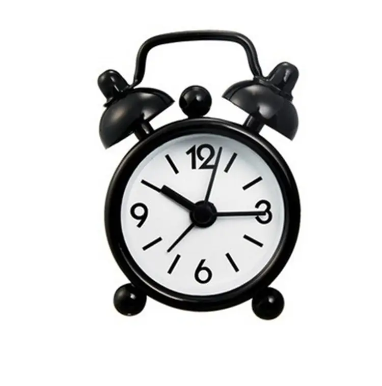 Mini Desktop Alarm Clock Cartoon Dial Number Round Desktop Alarm Clock