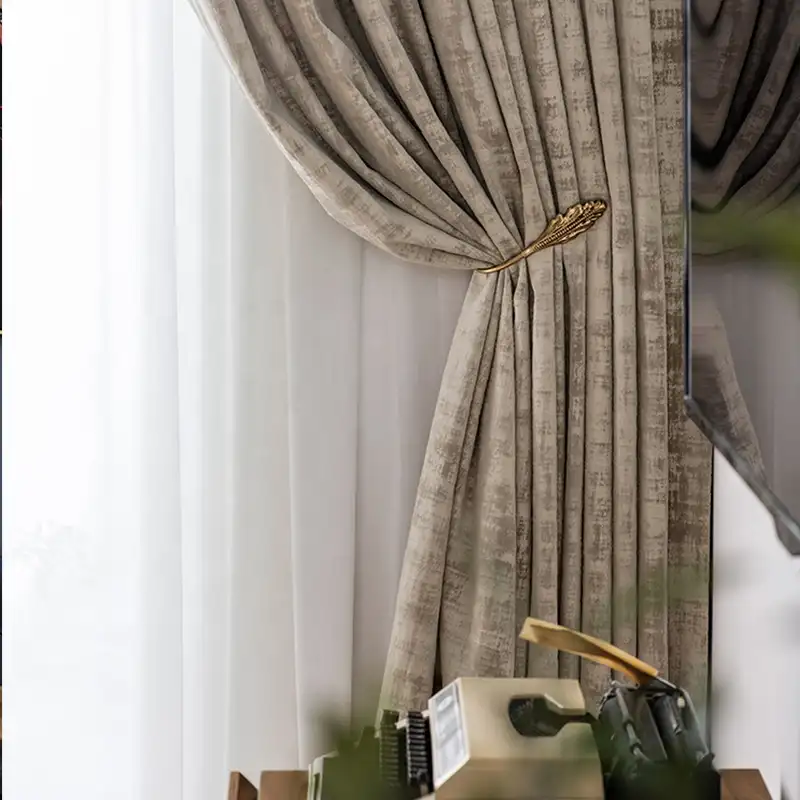 Monad European Style Fancy Texture Designs Luxury Door Window Velvet Curtains For The Living Room