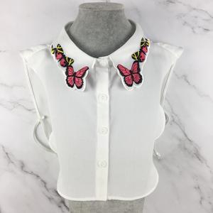 Nuevo desmontable blusa media camisas elegante de las mujeres de la moda falso Collar de bordado - Product Image 5