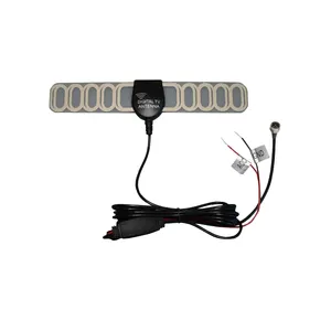 Antena digital para tv automotiva, antena com receptor de sinal, amplificador de 3m, entrada para tv de automóvel, com conector sma