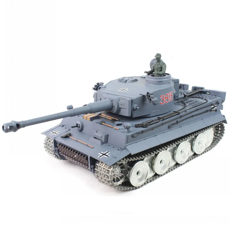 Heng Long Tank 2.4G 1/16 Scale RC army Tank German Tiger I with Metal Track toy car for sale