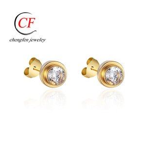 Bijoux d'allée en cristal or 18k, vente en gros, bijoux en zircon cubique coréen - Product Image 3