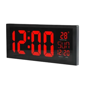 summer time desktop & wall mounted large digital display LED clock calender