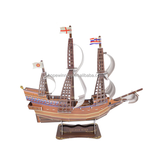 <span class=keywords><strong>Puzzle</strong></span> <span class=keywords><strong>3d</strong></span> de bateau pirate, jeux éducatifs pour enfants, modèles de bateau, vente populaire, - Product Image 1