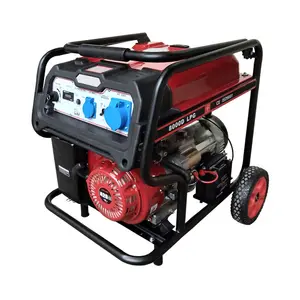 Multi Bahan Bakar 230V AC Single Phase 16HP 7KW 8KW Bensin CNG LPG Generator