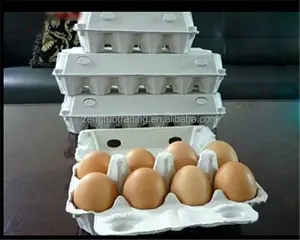 Caja de cartón para huevos de gallina, bandeja de papel común de 30 celdas