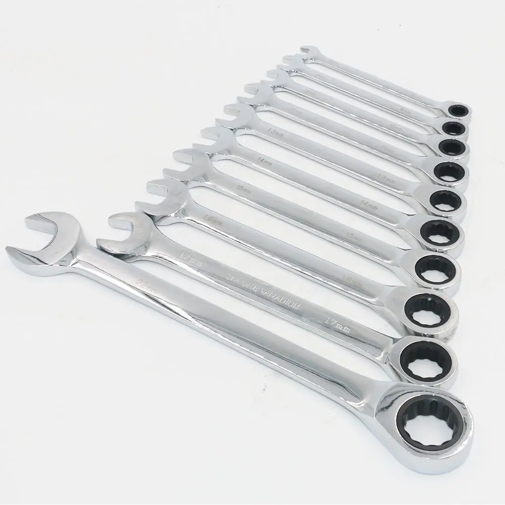 Profesional Penggunaan Ganda Ratchet Wrench Open End Wrench