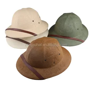 Sombrero de casco de Safari en la jungla para adultos, sombrero de paja para el cuidado del Zoo de Pith Explorer