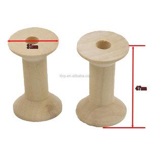 Carretes de madera sin terminar ecológicos, bobinas de hilo vacías, accesorios de costura de Color Natural - Product Image 6