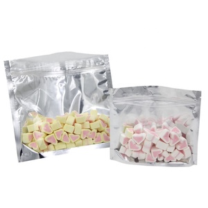 Rõ Ràng Phía Trước Kim Loại Bạc Trở Lại Ngang Phong Cách Nhôm Lá Đứng Lên Ziplock Nhiệt Seal Bao Bì Thực Phẩm Doypack Túi - Product Image 2