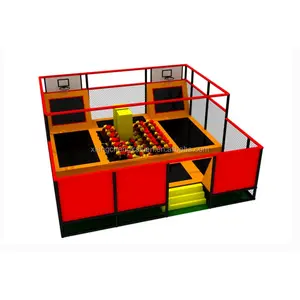 Giochi di attrezzature per parchi giochi usati parco per trampolino Indoor per ginnastica commerciale per bambini di grandi dimensioni in vendita