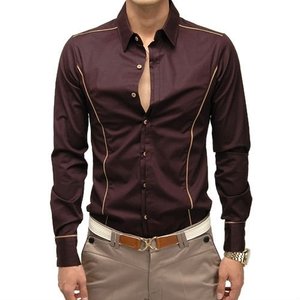 เสื้อเชิ้ตผู้ชายลำลอง ผ้าฝ้าย 100% ระบายอากาศได้ดี แขนยาว ปกคอพับ สำหรับฤดูร้อน - Product Image 3