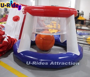 Toptan fabrika fiyatları su yüzen oyuncak havuz yüzen çocuklar ve yetişkin için şişme su basketbol potası - Product Image 4