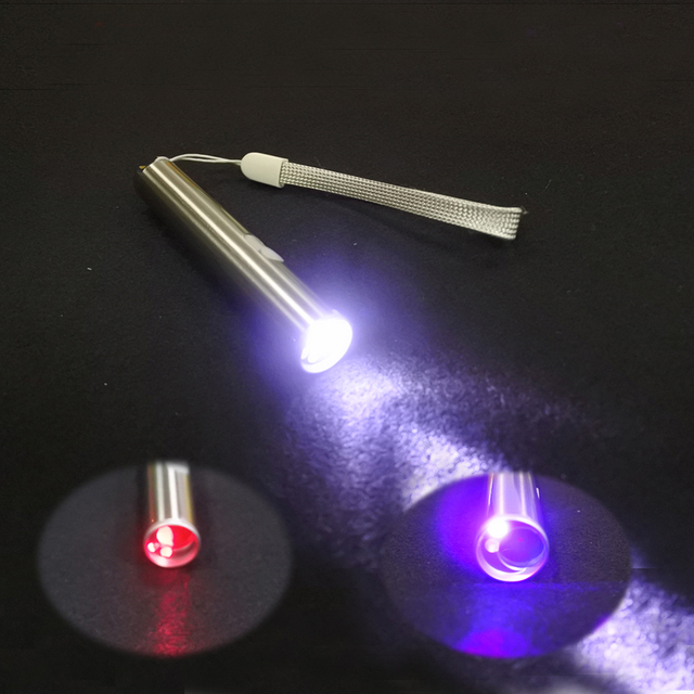 3 in 1 LED Red Beam UV Infrared Mini Ultraviolet Torch LED Flashlight