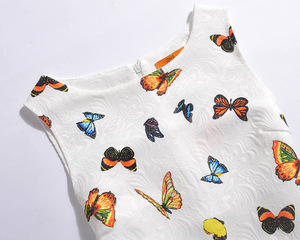 <span class=keywords><strong>Vestido</strong></span> de <span class=keywords><strong>Fiesta</strong></span> de Verano Mini Ecológico 100% Algodón <span class=keywords><strong>para</strong></span> Niñas <span class=keywords><strong>Adolescentes</strong></span> con Diseño Floral de Mariposas - Product Image 3