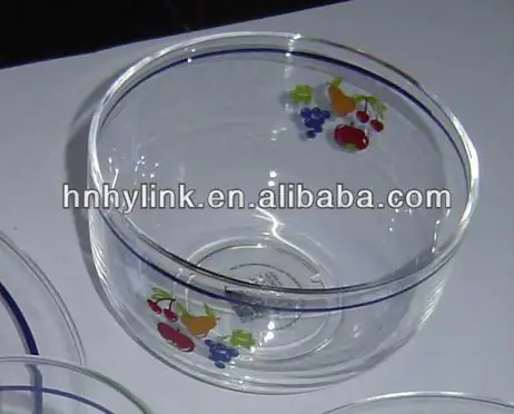 transparent acrylic bowl with beautiful design