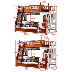 <span class=keywords><strong>Design</strong></span> simples quarto crianças móveis cama de madeira sólida - Product Image 6