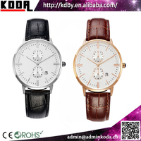 Montres simples de marque tendance pour femmes, bracelet en cuir en acier inoxydable Avon, résistantes à l'eau 5ATM, montres à quartz DF pour femmes