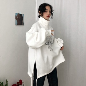 कपास कोरियाई पत्र लंबी आस्तीन शराबी hoodies - Product Image 4