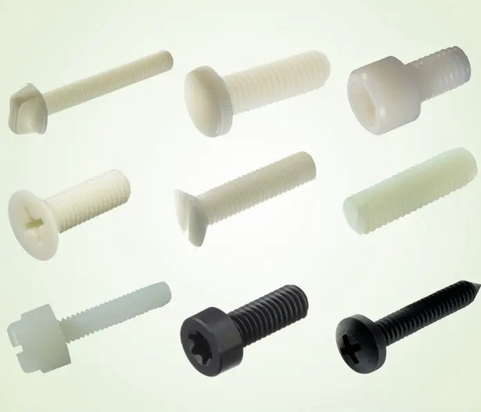 Different head type M2 M5 M6 M8 white black plastic nylon bolt and screw