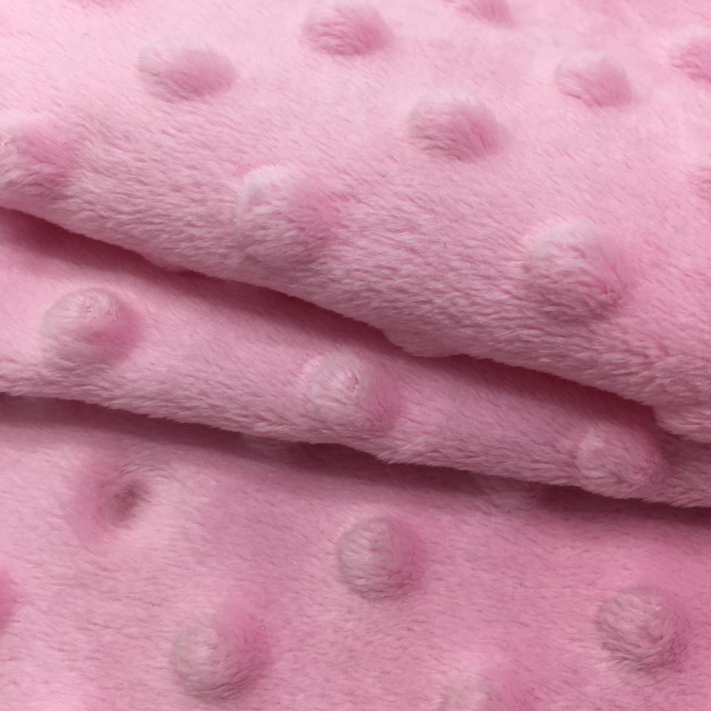 Высококачественная 100% полиэфирная тисненая Вязаная Мягкая ткань в горошек плюшевая ткань для детского одеяла