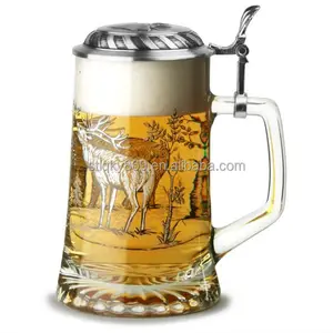 LYJ040 Russia style drinking glass innovative products for import 500ml sublimation glass beer mug with custom logo