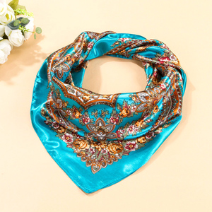 Wholesale Satin Hair <strong>Scarf</strong> High Quality Women Digital Printing <strong>Scarves</strong> Tudung Big Bandanas <strong>Paisley</strong> Head <strong>Scarf</strong> Wrap - Product Image 1