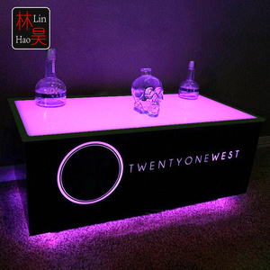 <strong>Lounge</strong> Photoluminescent <strong>Light</strong> up Table Bar Furniture Commercial Furniture RGB Slowly Changing LED Strip Modern Square 0.5CBM - Product Image 1