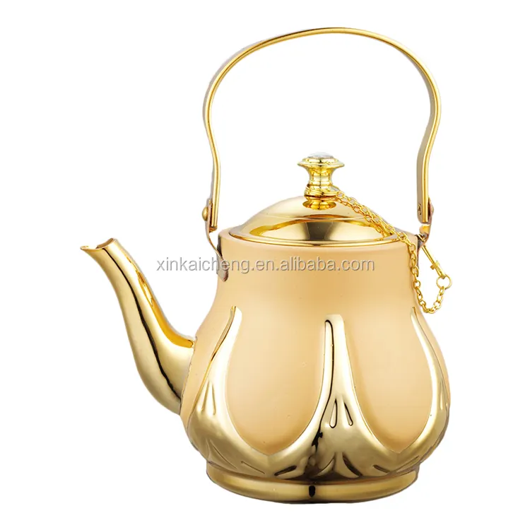 Colorful Drink Serving Premium Gift Tea Pot Arabic Teapot Stainless Steel 0.9L 1.3L 1.6L 1.8L Coffee & Tea Sets Moroccan Support