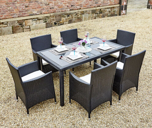 China Mobília Do Pátio Do Jardim por atacado Marrom Rattan De Vime Ao Ar Livre Conjunto De Mesa De Jantar - Product Image 2