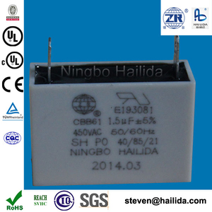 Hailida ac ceiling fan motor capacitor <span class=keywords><strong>cbb61</strong></span> 450v <span class=keywords><strong>1</strong></span>.<span class=keywords><strong>5uf</strong></span> - Product Image 1