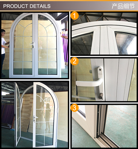 Portes françaises arquées blanc, portes françaises, bon marché, avec panneaux latéraux - Product Image 4